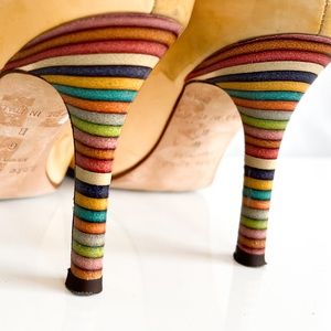 Kate Spade Multicolor Striped Heels